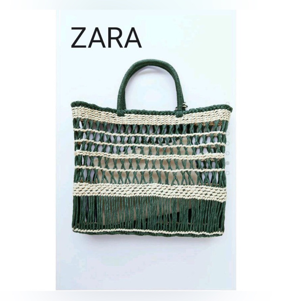 Zara woven shopper bag